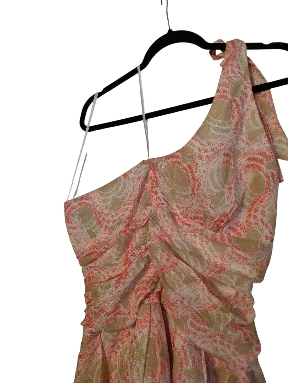 S.L. Fashions NWT One-Shoulder Floral Jacquard Cocktail Dress 14 - Picture 2 of 3